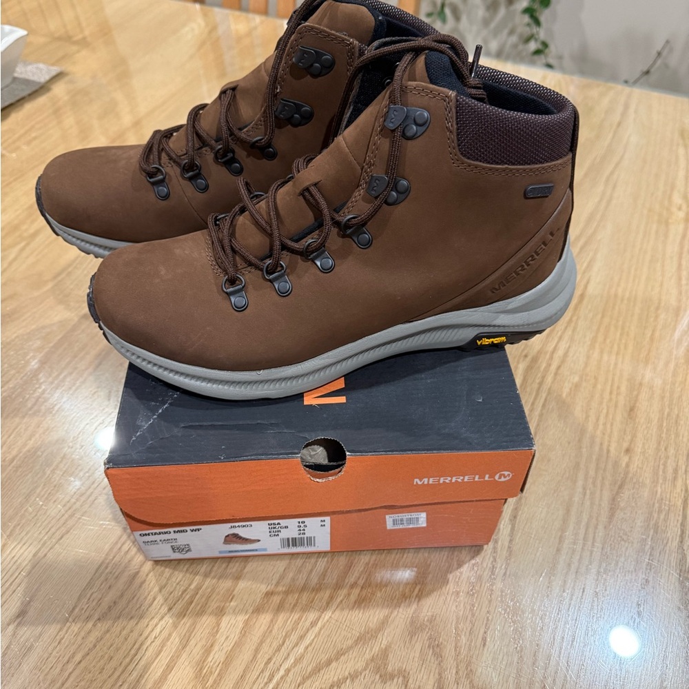 Merrell - Ontario Mid waterproof boot - brown -
size 10 - new in box - Picture 2 of 3